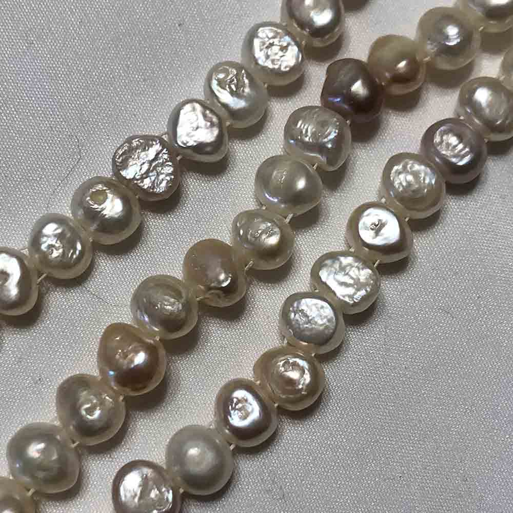 Medium Multi-Hued Double Drilled Oblong Shape Cultured Pearls