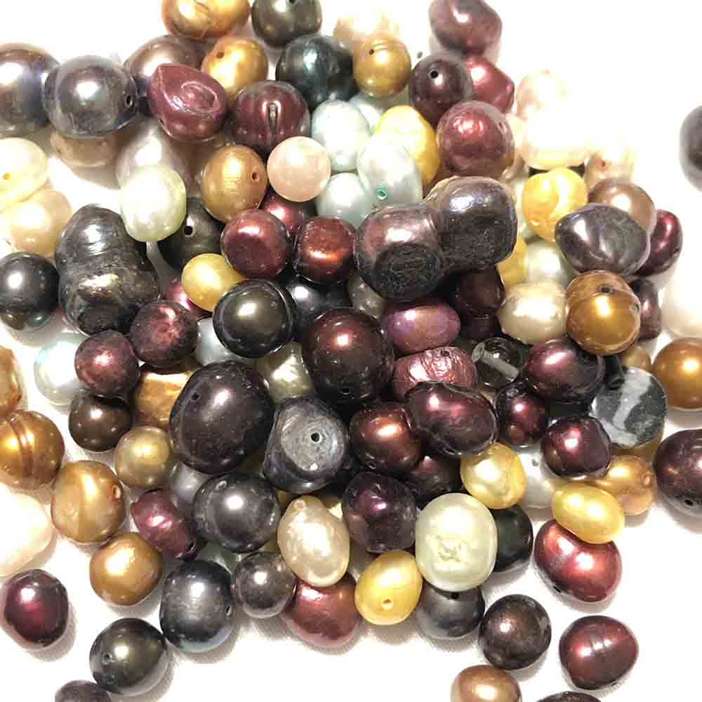 Mixed Size Shape and Color Cultured Pearls