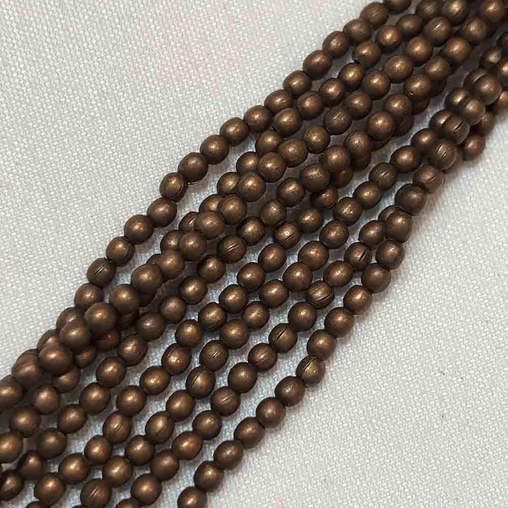 Small Round Copper Plated Metal Beads