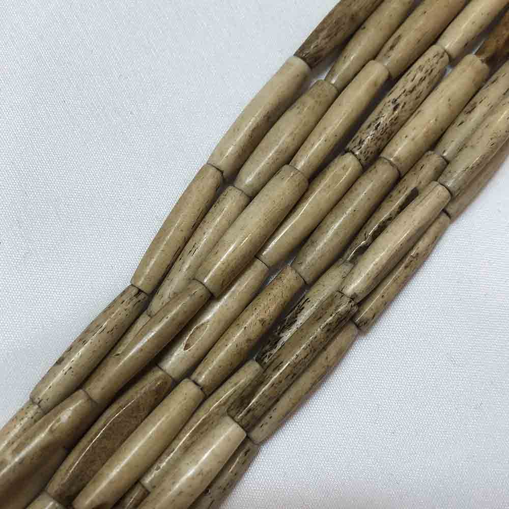 Small Natural Wooden Hairpipe Beads