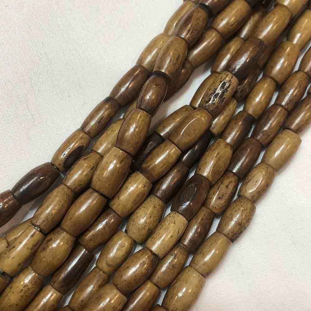 Medium Large Brown Wooden Oval Beads