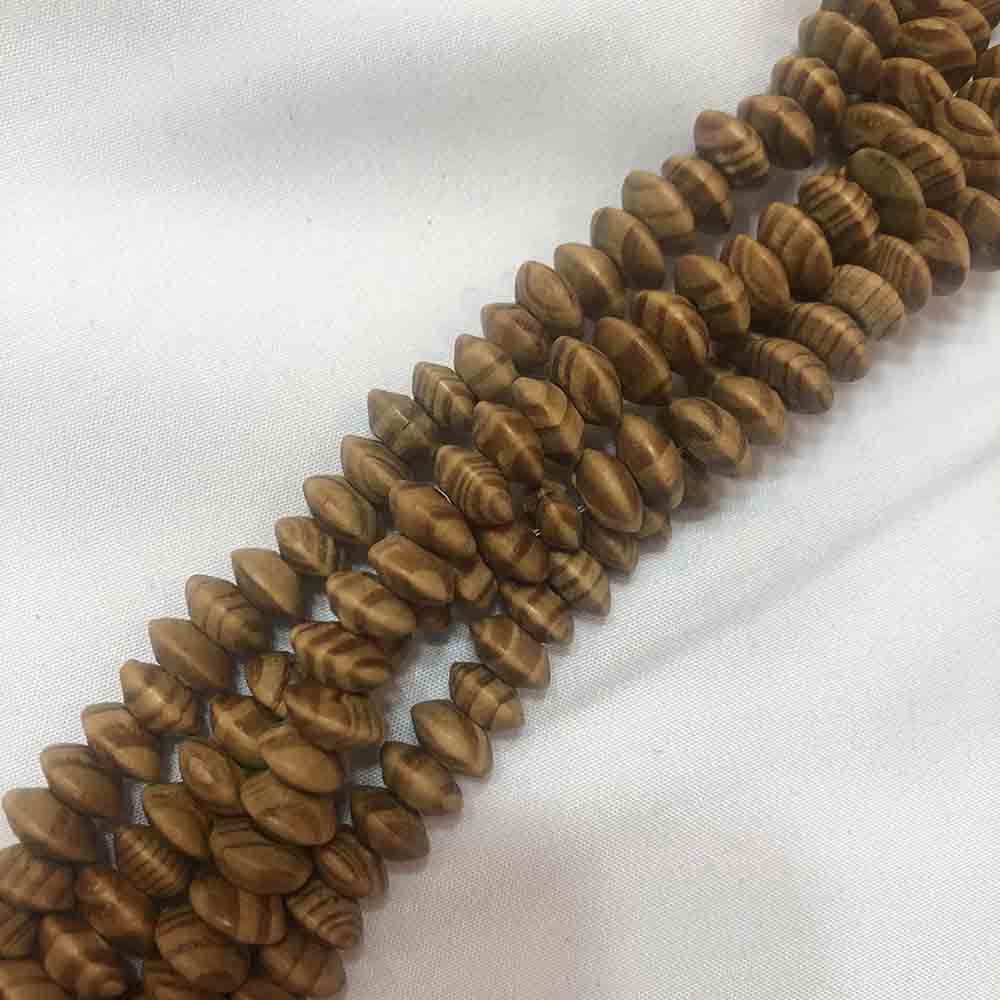 Medium Tan Saucer Shaped Wooden Beads