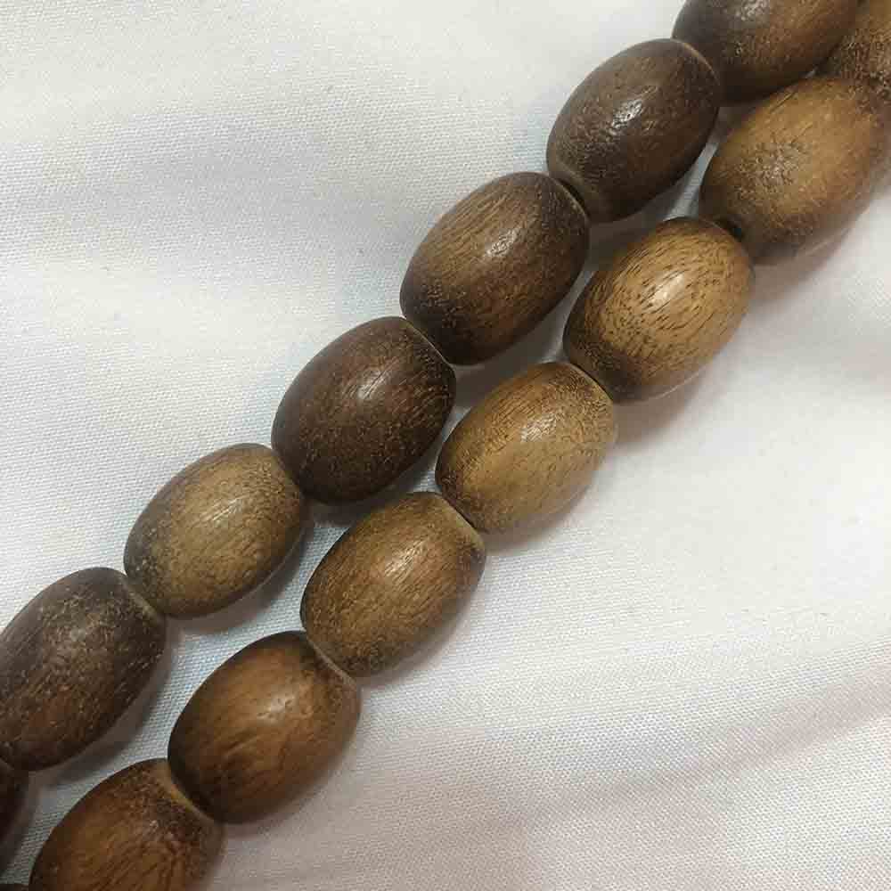 Medium Dark Brown Oval Shaped Wooden Beads