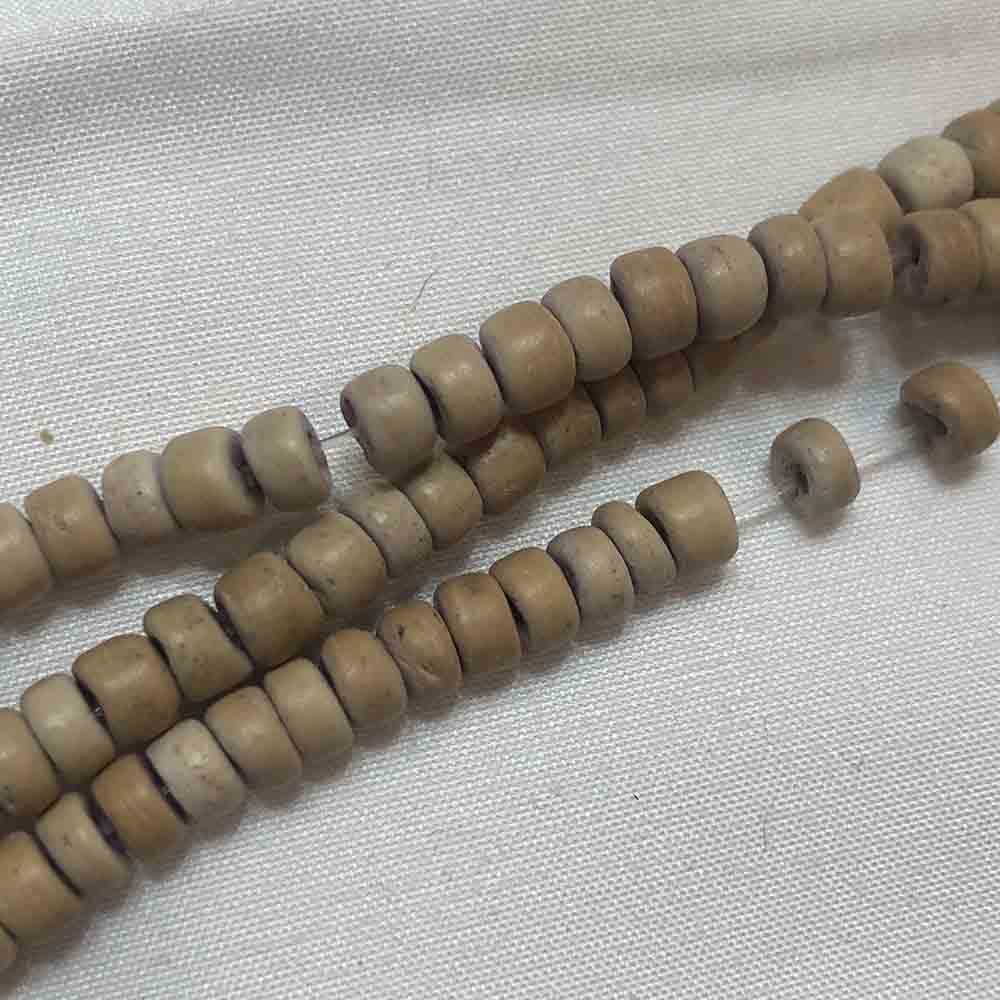 Small Tan Natural Wooden Heishi Beads