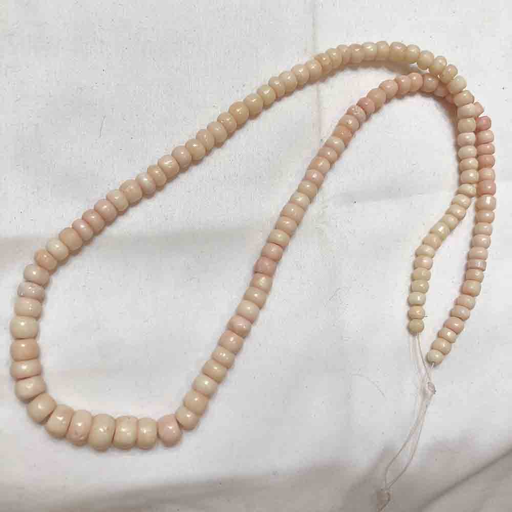 Small to Large Light Pink Graduated Coral Tire Shape Beads