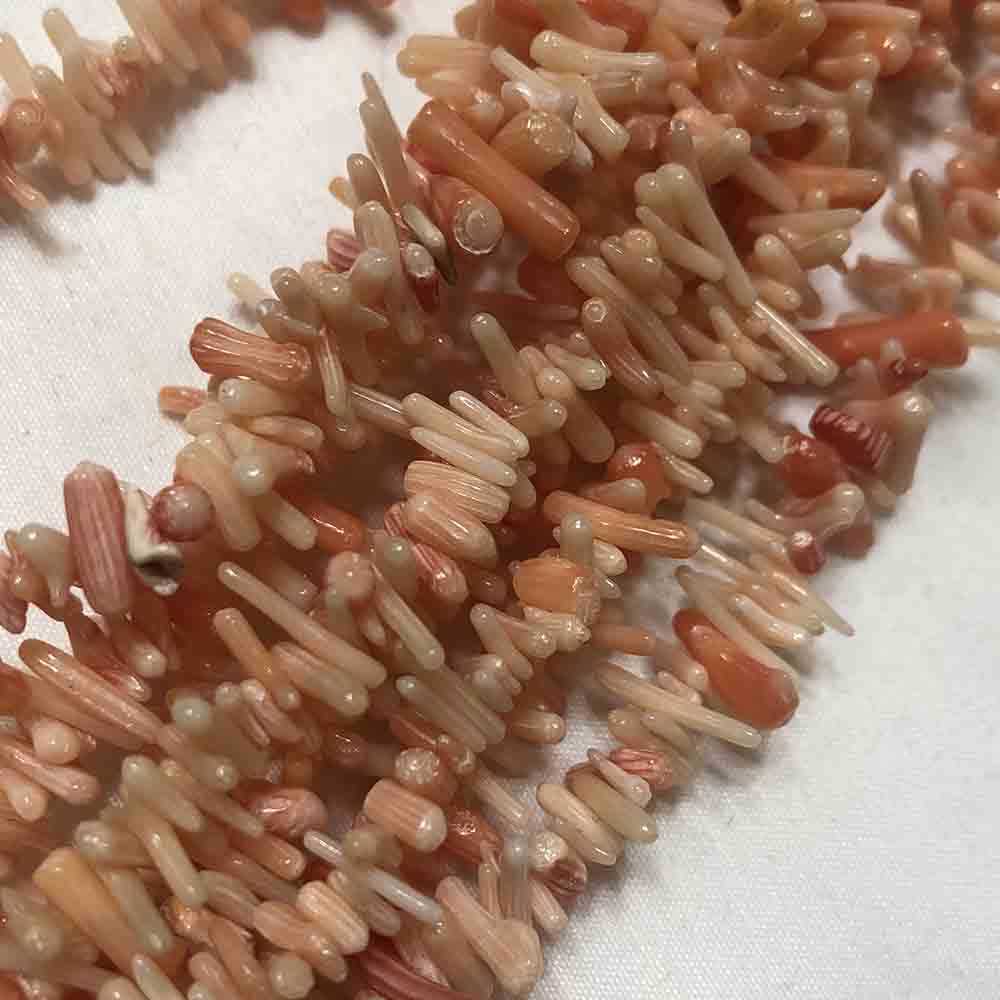 Small Light Pink Side Drilled Coral Branch Beads