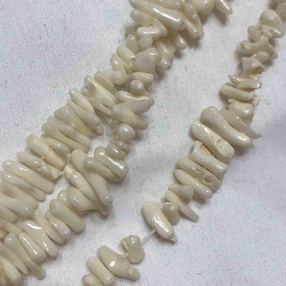 Small Natural White Side Drilled Coral Branch Beads