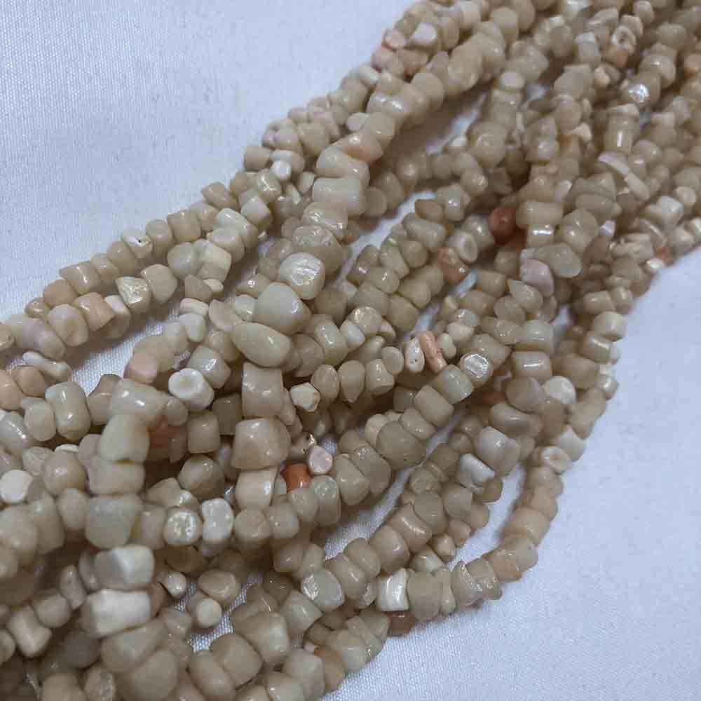 Small to Medium Graduated White Coral Nugget Beads