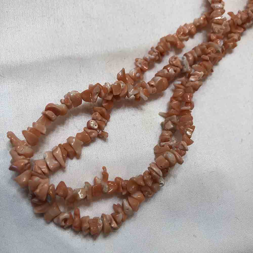 Small to Medium Graduated Pink Coral Chip Beads