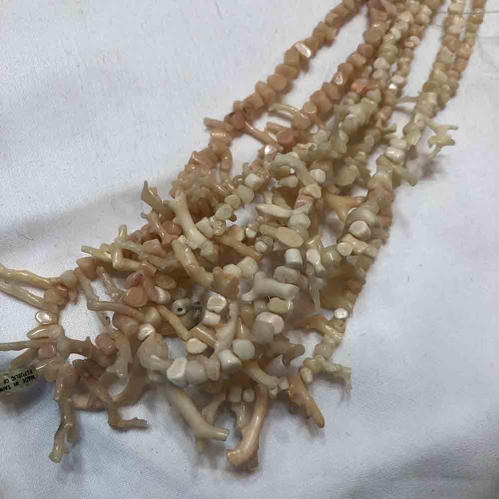 Small to Medium Graduated White Coral Nugget and Branch Beads