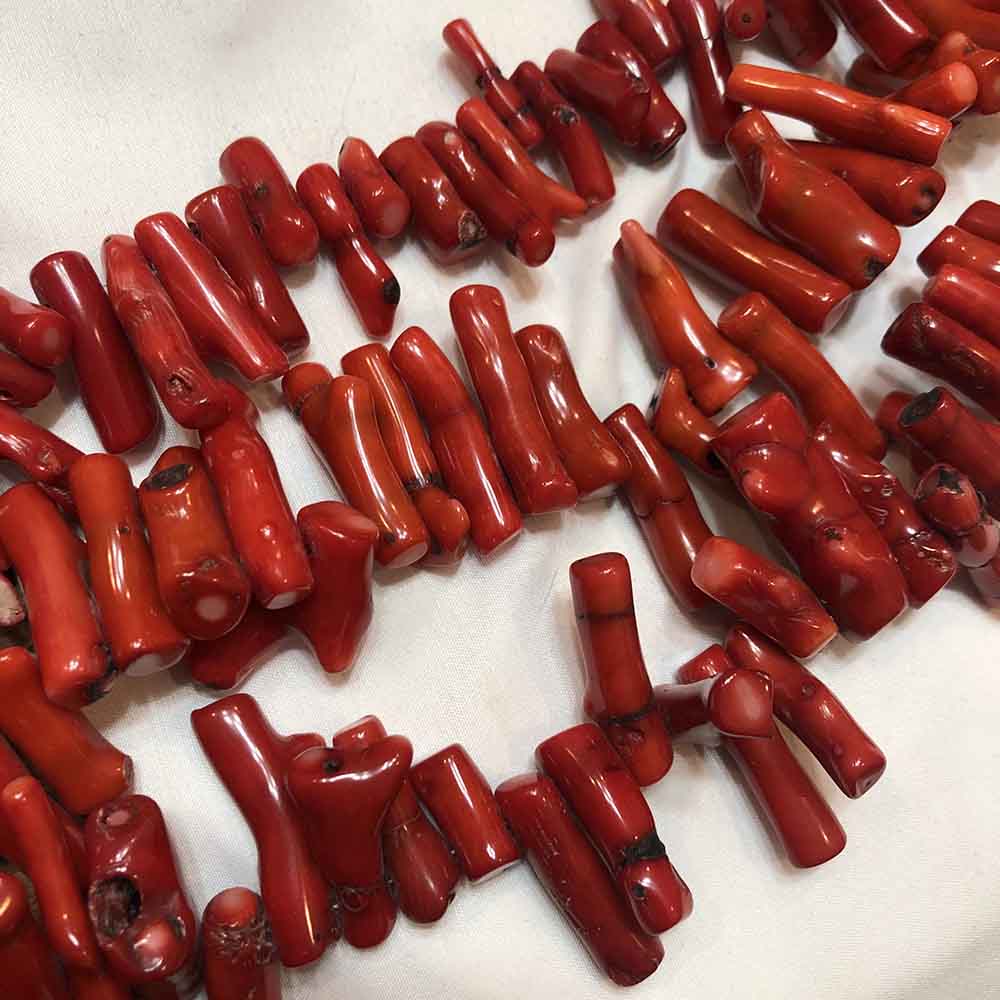 Extra Large Red Branch Coral Beads