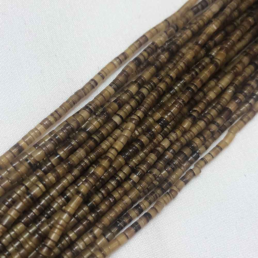 Small Light Brown Pen Shell Heishi Beads