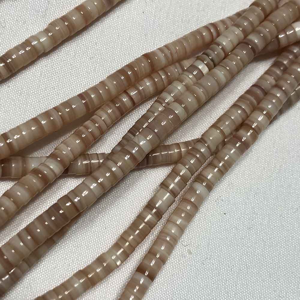 Medium Small Beige Natural Shell Heishi Beads