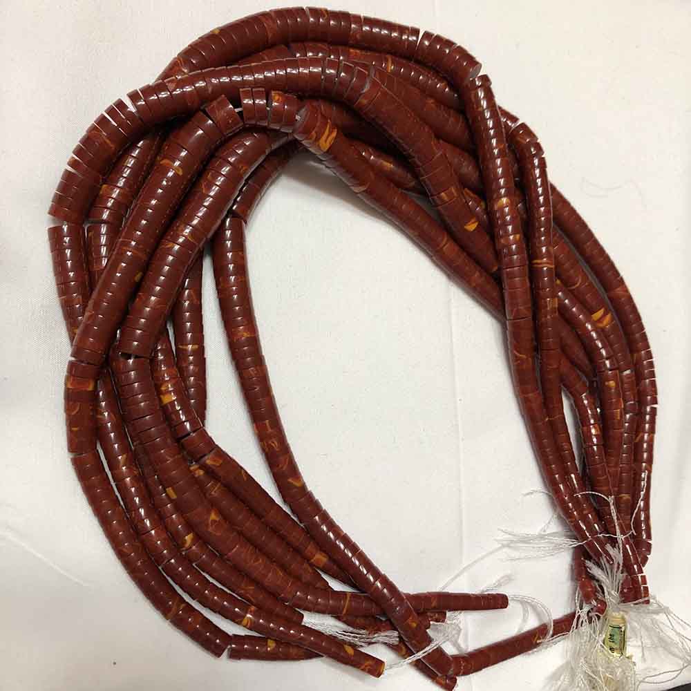 Graduated Dark Red Shell Heishi Beads