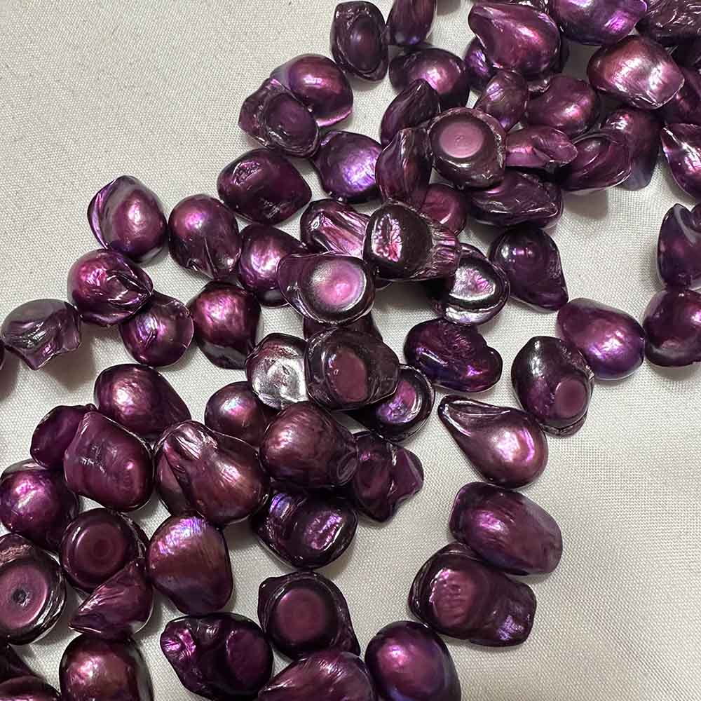 Large Iris Violet Bottom Drilled Rough Tear Shape Pearls