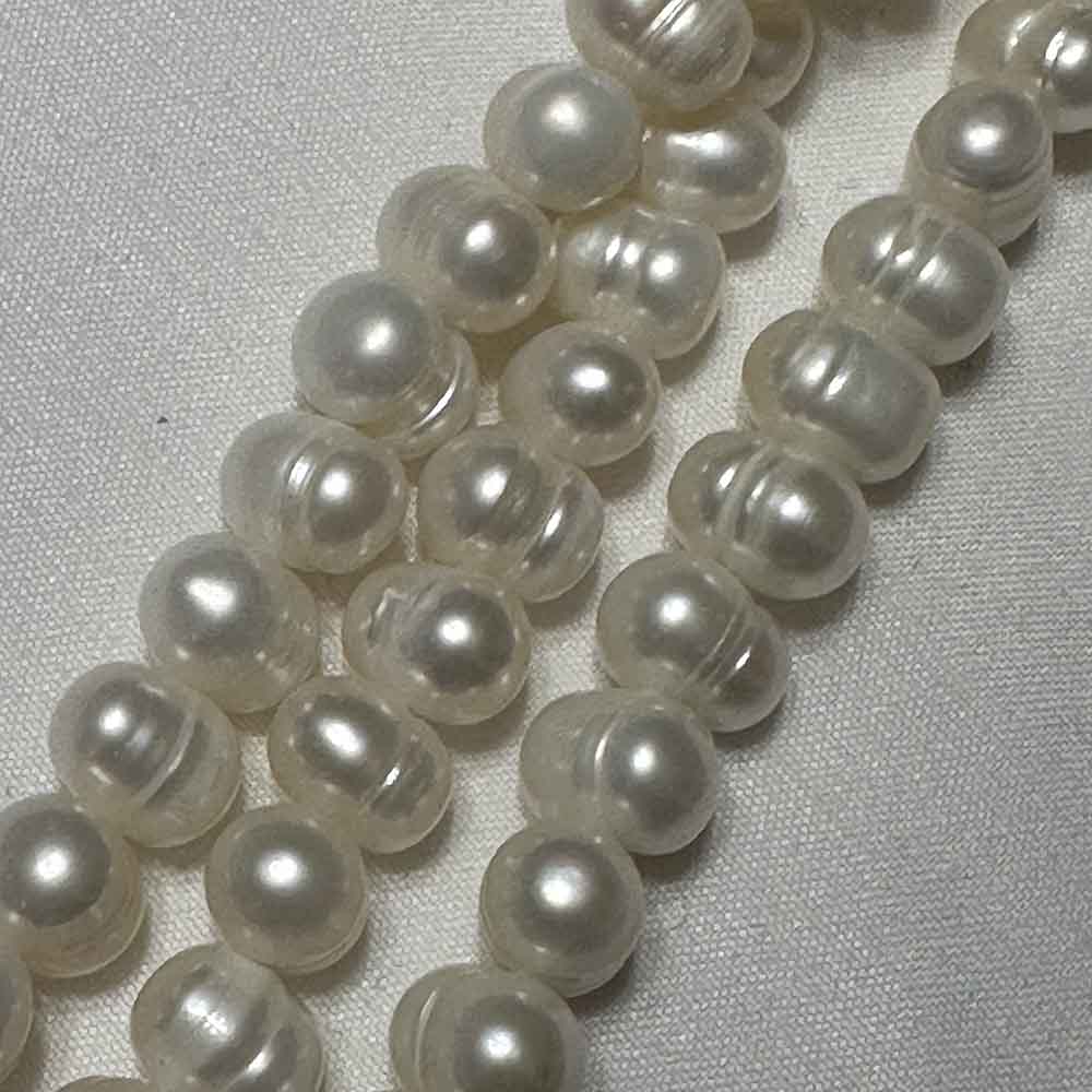 Medium Iris Cream Smooth Oblong Double Round Pearls