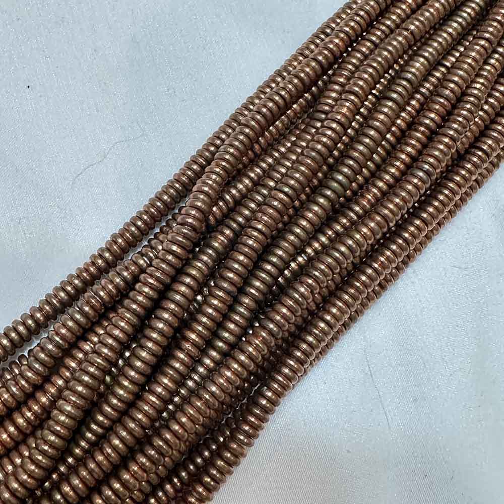 Small Large Hole Copper Rondelle Beads