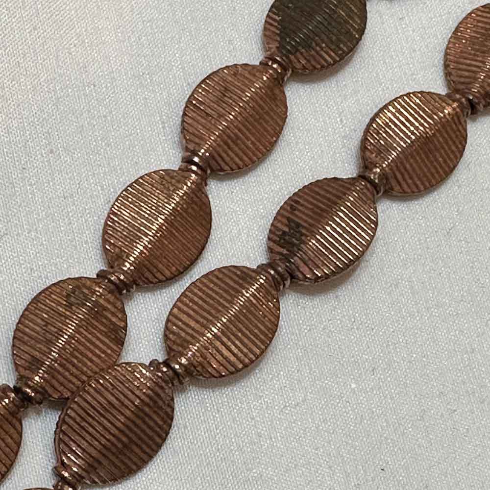 Medium Copper Plated Brass Leaf Shape Beads