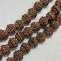 Medium Copper Plated Brass Round Shape Bali Design Beads