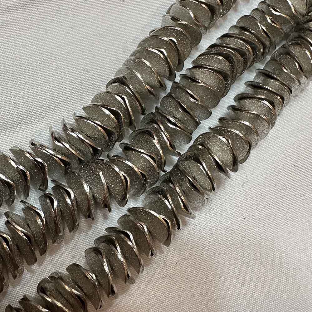 10mm Silver Plated Copper Scalloped Disc Beads