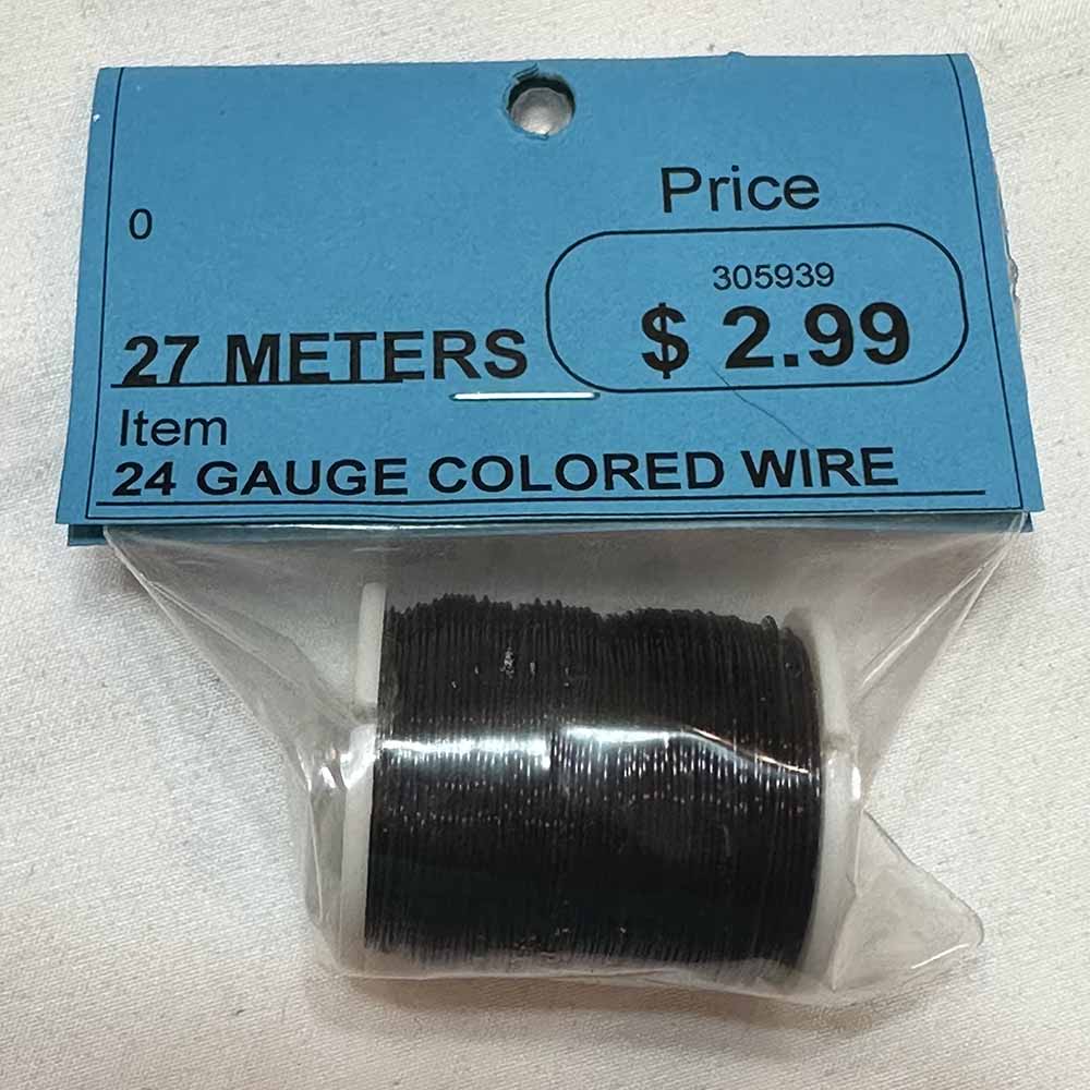 1 Package 24 Gauge Black Craft Wire