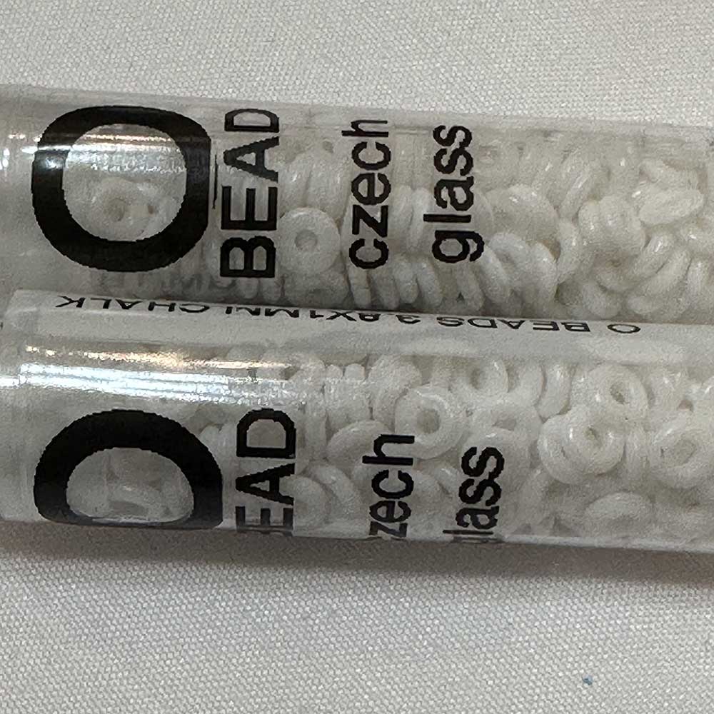 O Beads Czech Glass Chalk White 3000