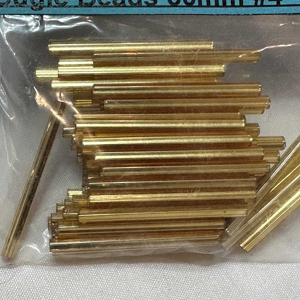 Bugle Beads 30mm Silver Lined Opaque Gold #4