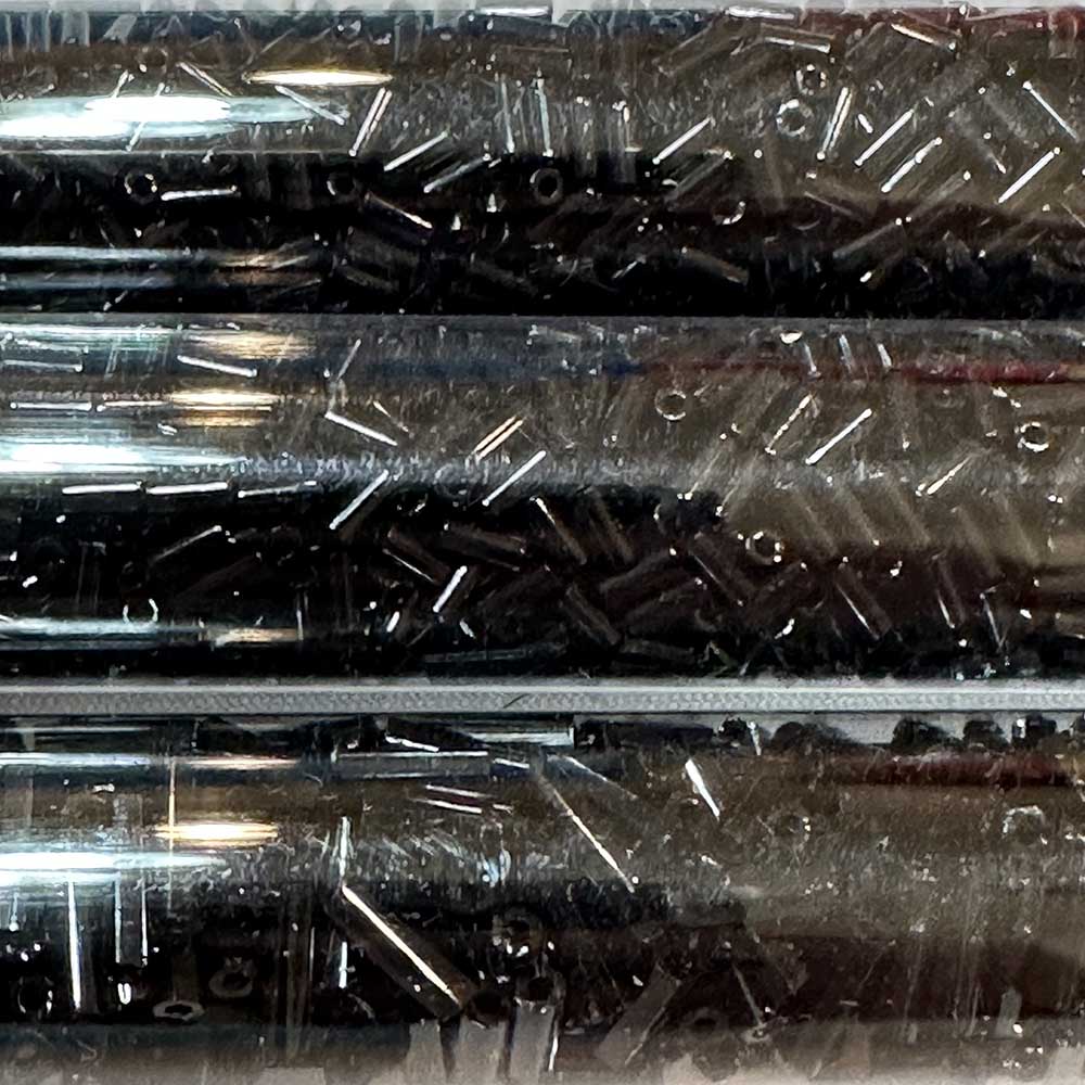 Bugle Beads 5mm Opaque Jet Black