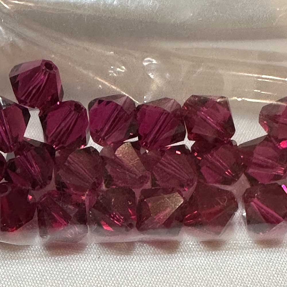 Crystal Burgundy 8mm Bicone Beads