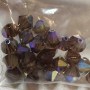 Crystal Smoky Topaz AB 8mm Bicone Beads