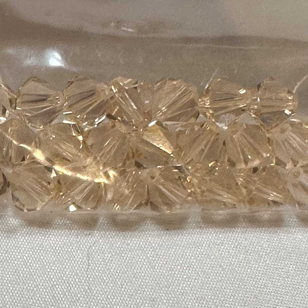 Light Peach 8mm Bicone Crystal Beads