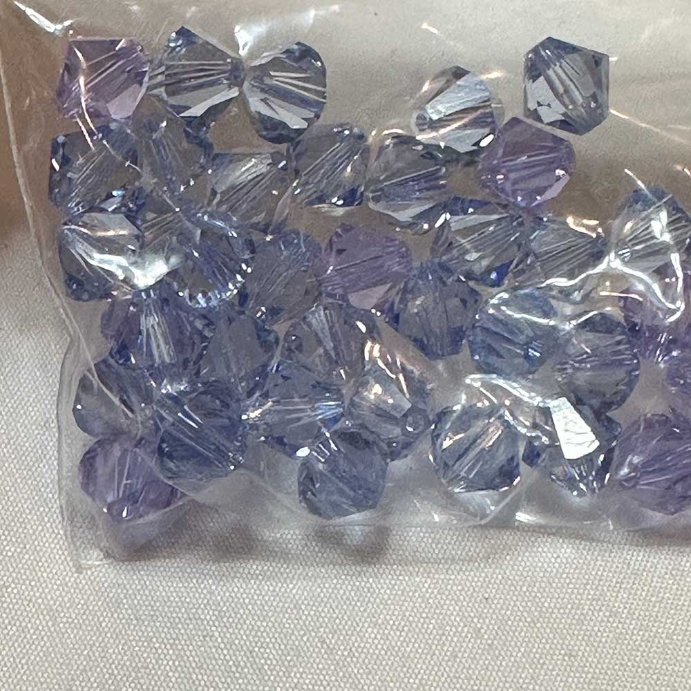 Periwinkle 8mm Bicone Crystal Beads