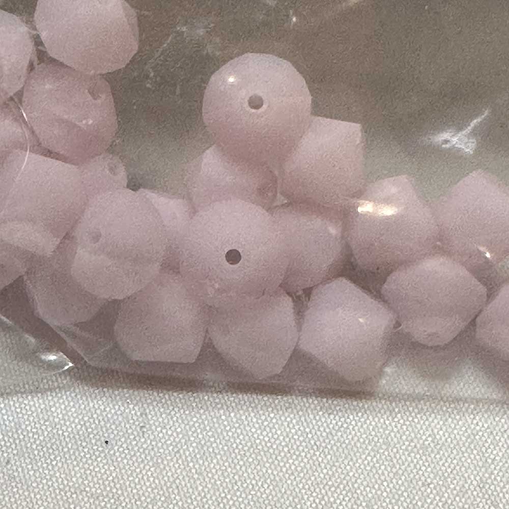 Rose Alabaster 8mm Bicone Crystal Beads