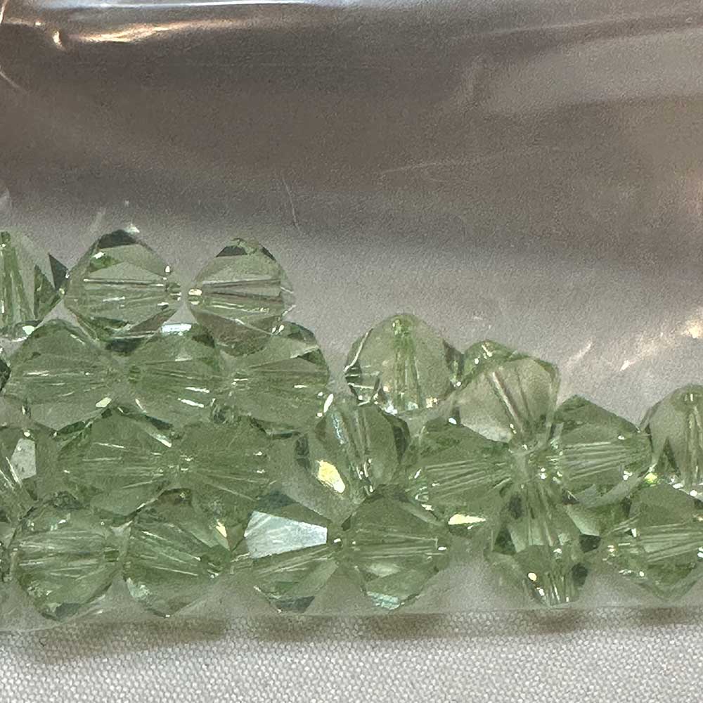 Chrysolite 8mm Bicone Crystal Beads