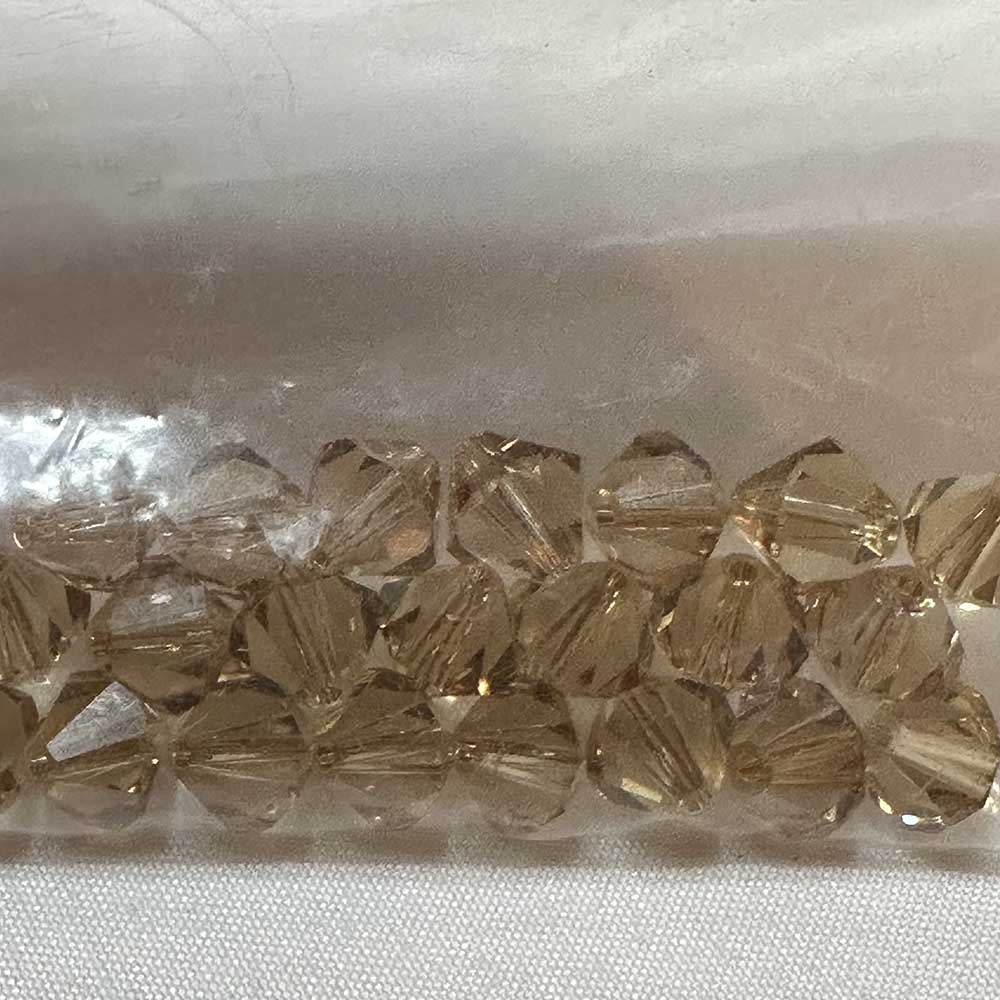 Light Colorado Brown 8mm Bicone Crystal Beads