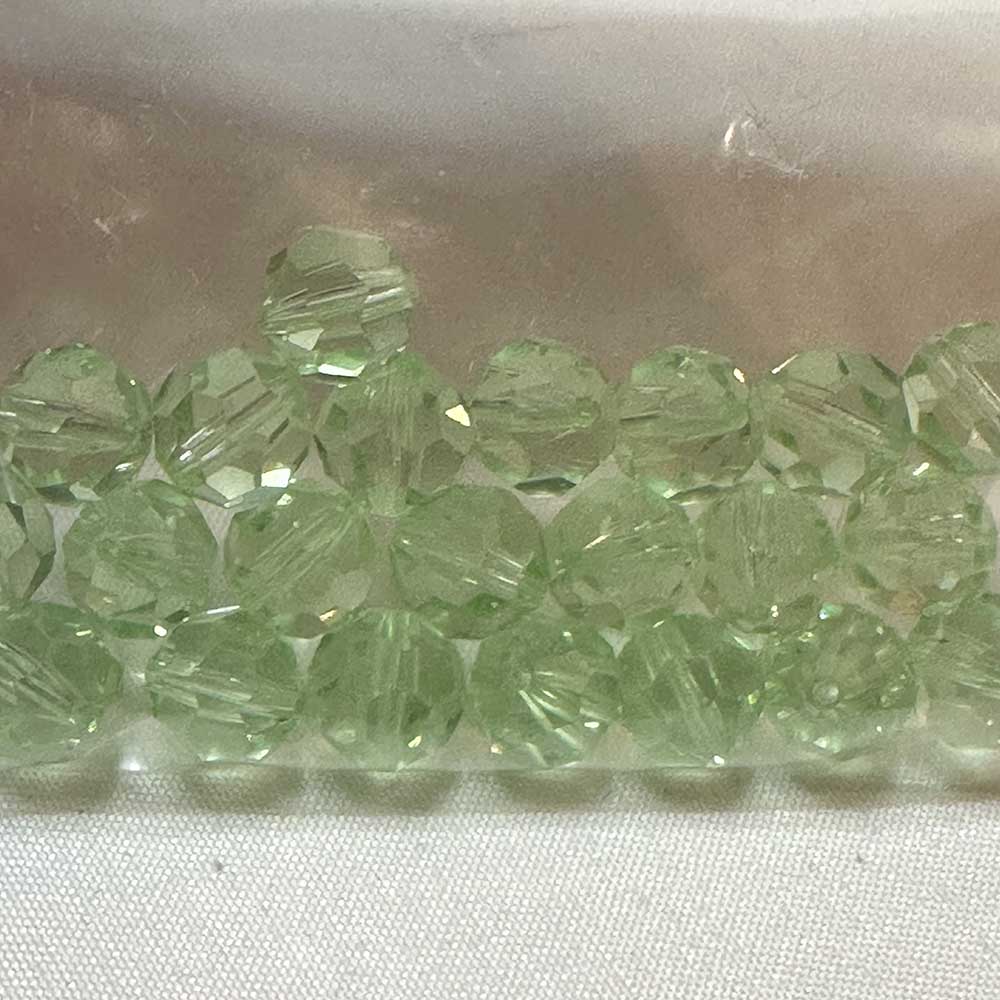 Chrysolite 8mm Round Crystal Beads