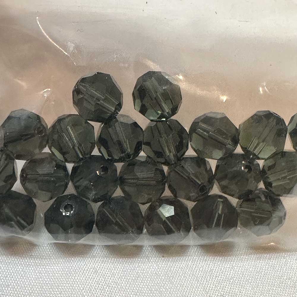 Morion 8mm Round Crystal Beads