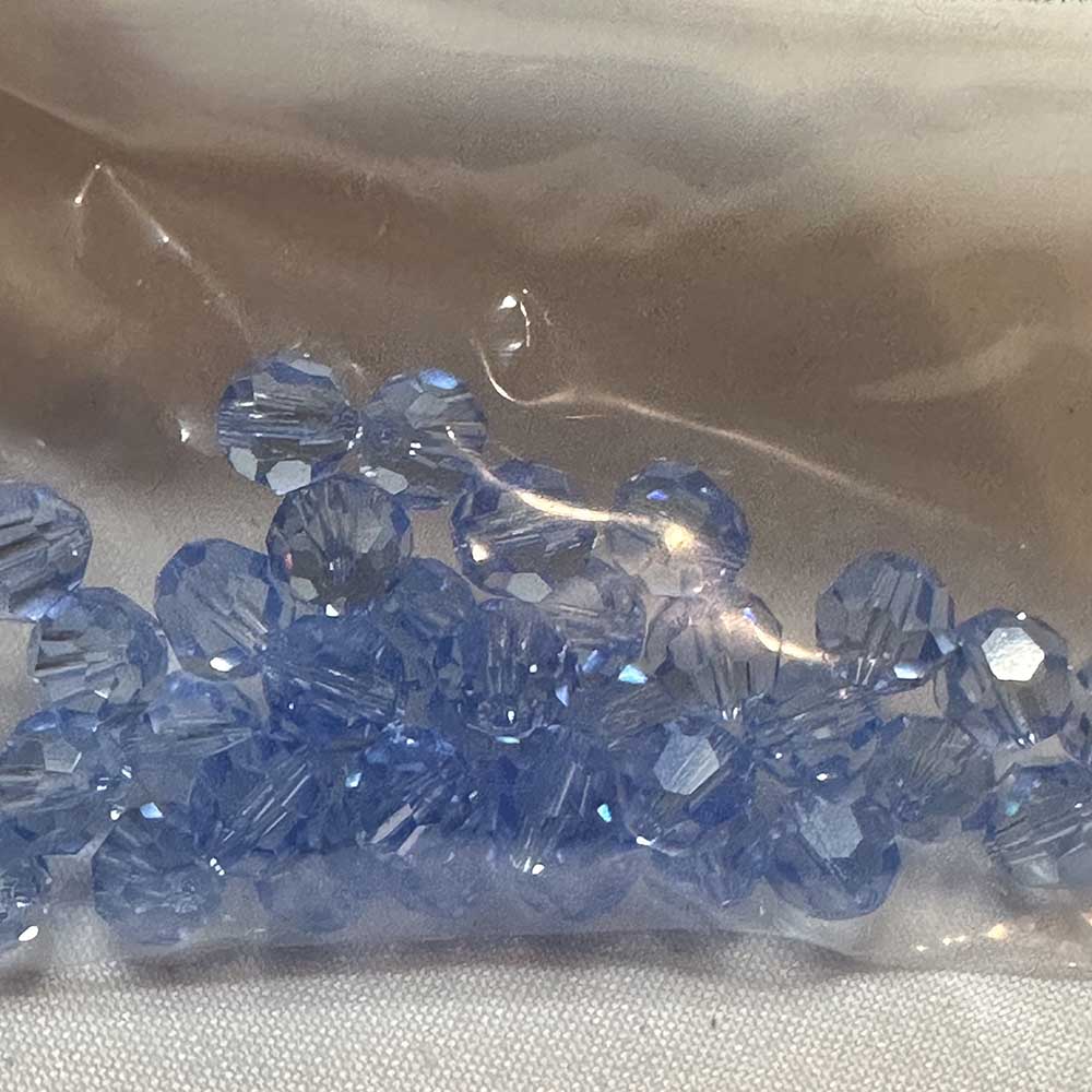 Periwinkle 6mm Round Crystal Beads