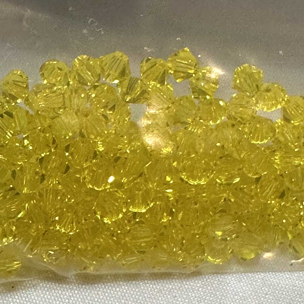 Citrine 4mm Bicone Crystal Beads