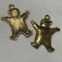 Double Sided Large Huggable Boy Charm Gilt Finish