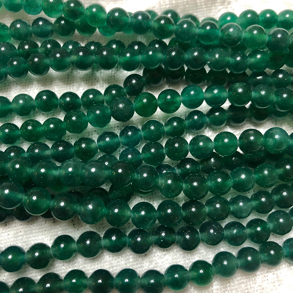 Green Agate Round Beads 6mm