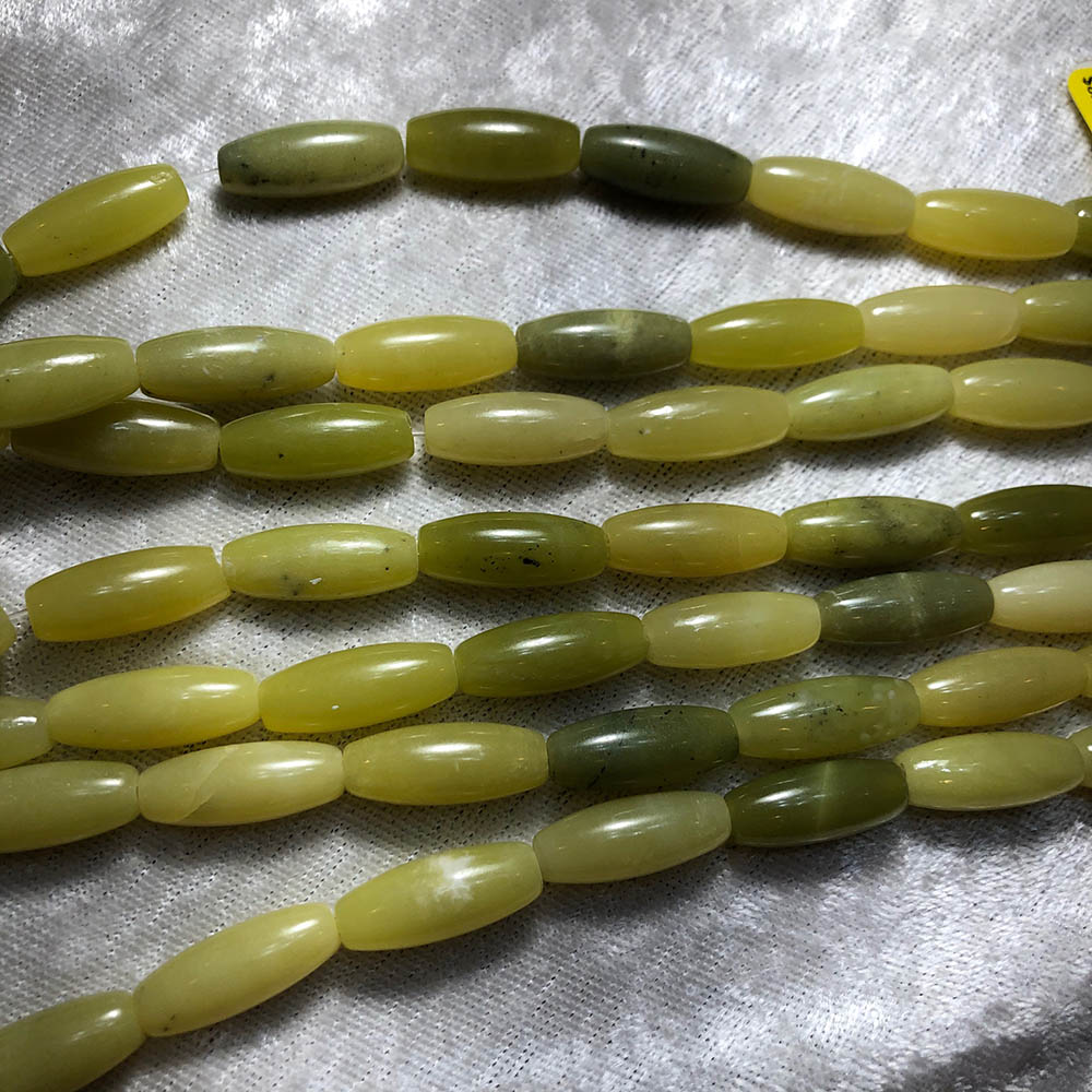 Olive Jade Oval Beads 20mm