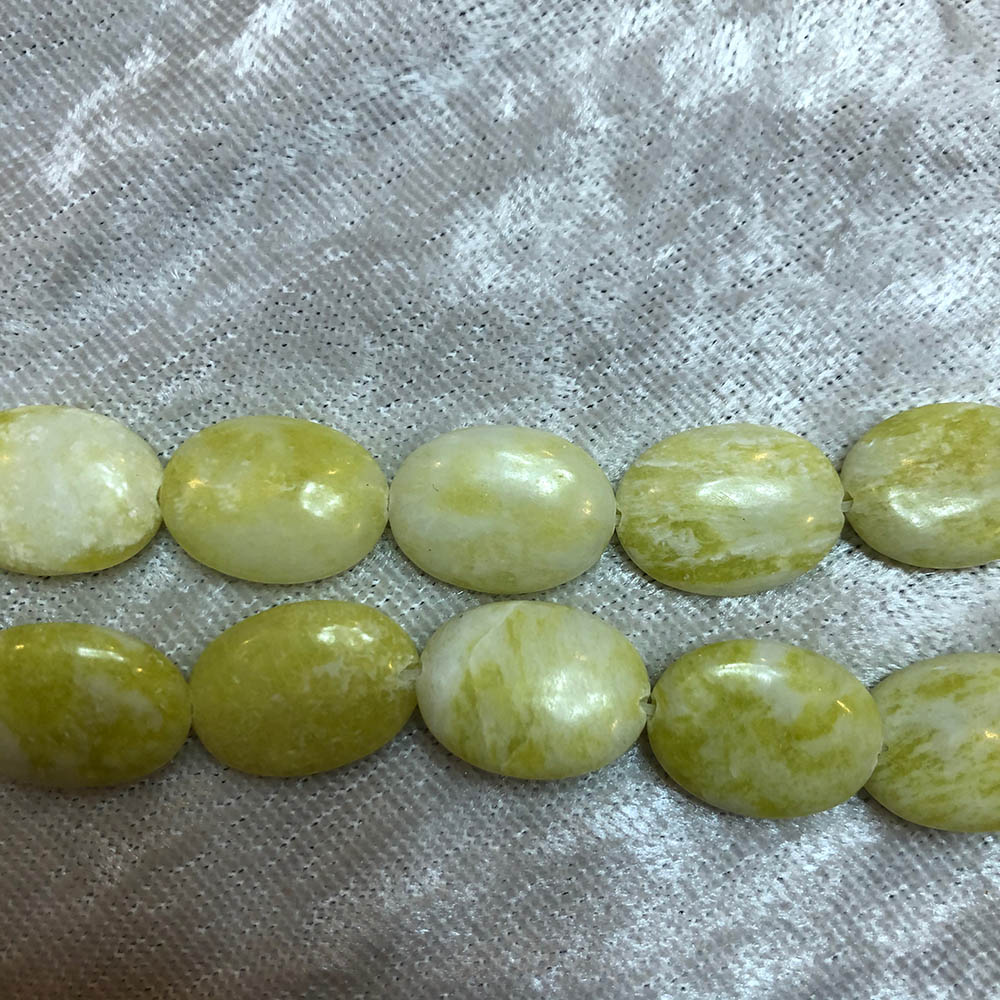 Large Pineapple Jasper Flat Oval Beads 15mm x 20mm