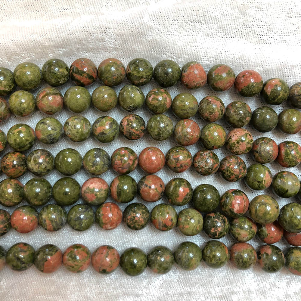 1 strand Unakite Round Beads 10mm