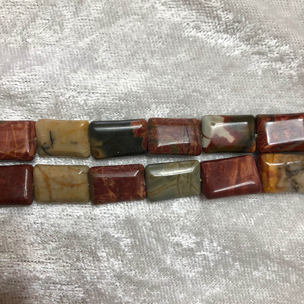 Red Creek Jasper Rectangle Beads 10mm x 14mm