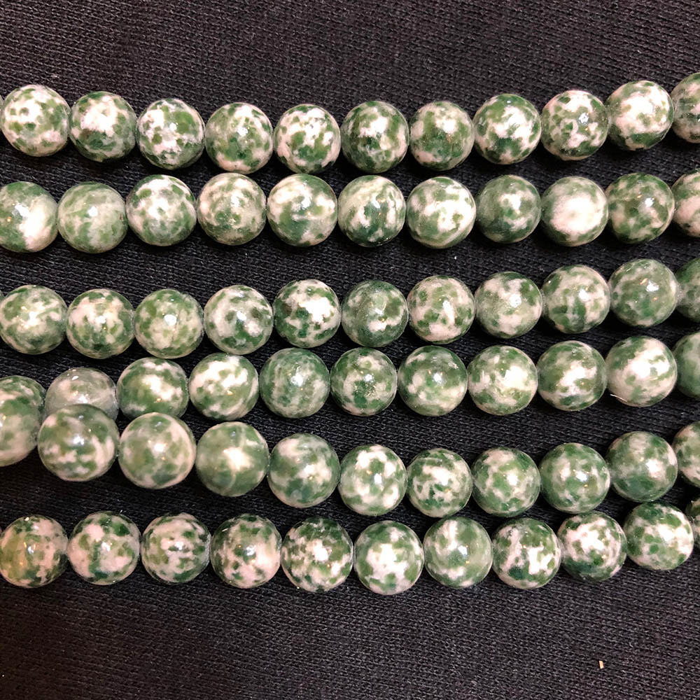 Green Spot Jasper Round Beads 8mm