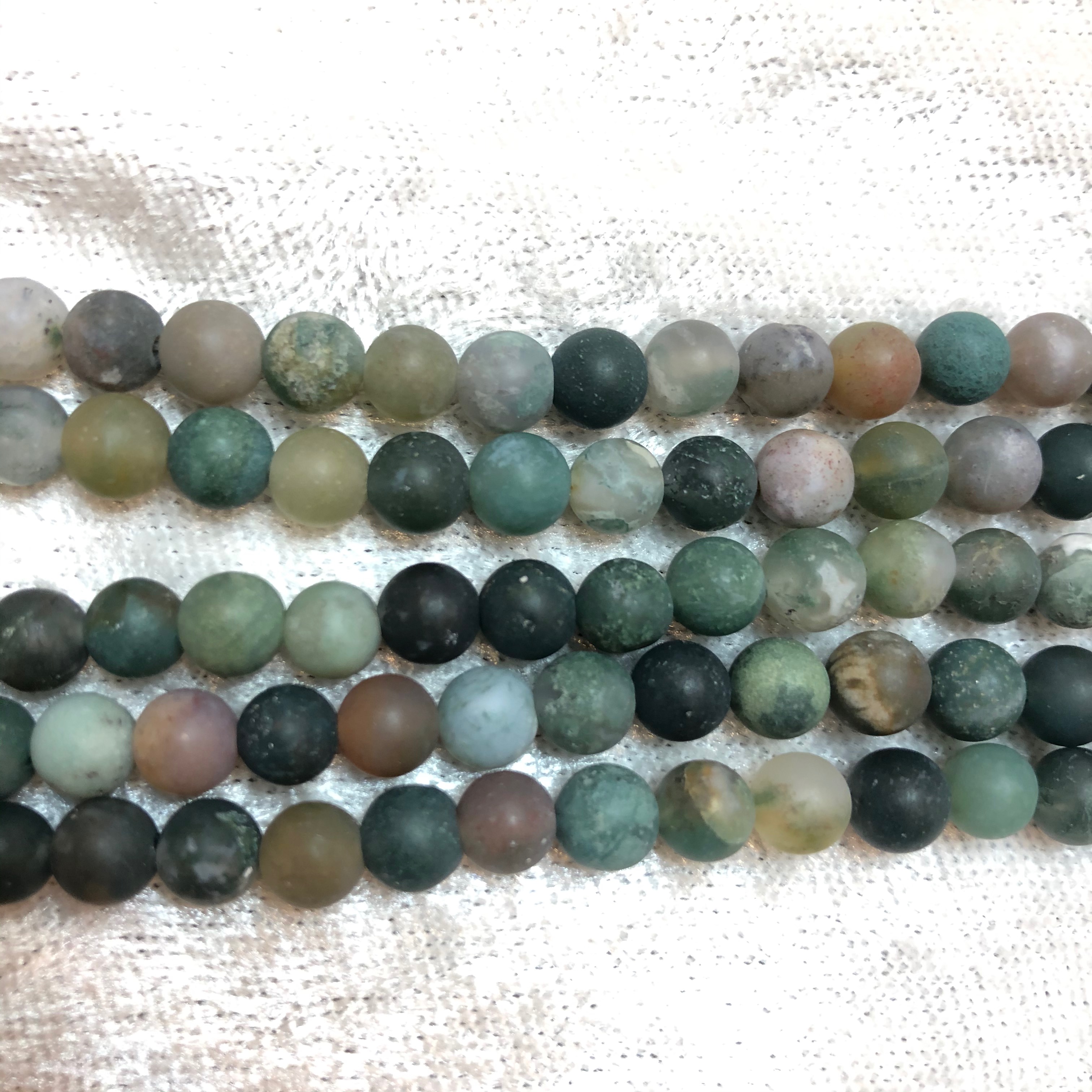 Matt Fancy Jasper Beads 6mm