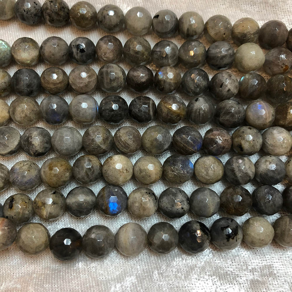 Labradorite Faceted Round Beads 10mm