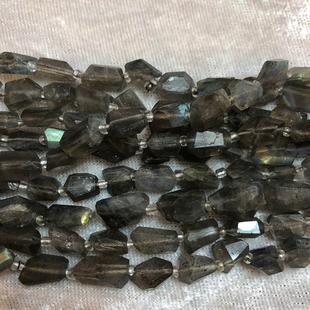 Labradorite Faceted Nugget Beads