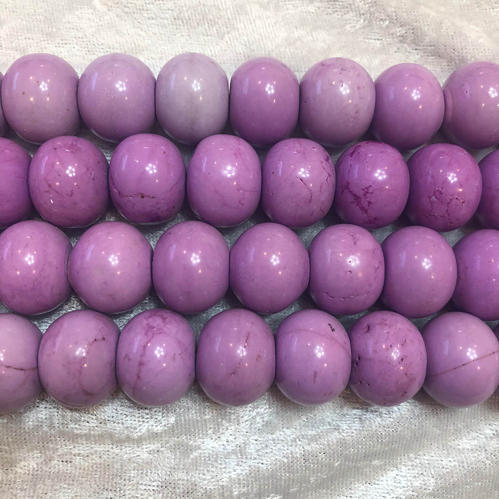 Large Purple Turquoise Round Beads 20mm